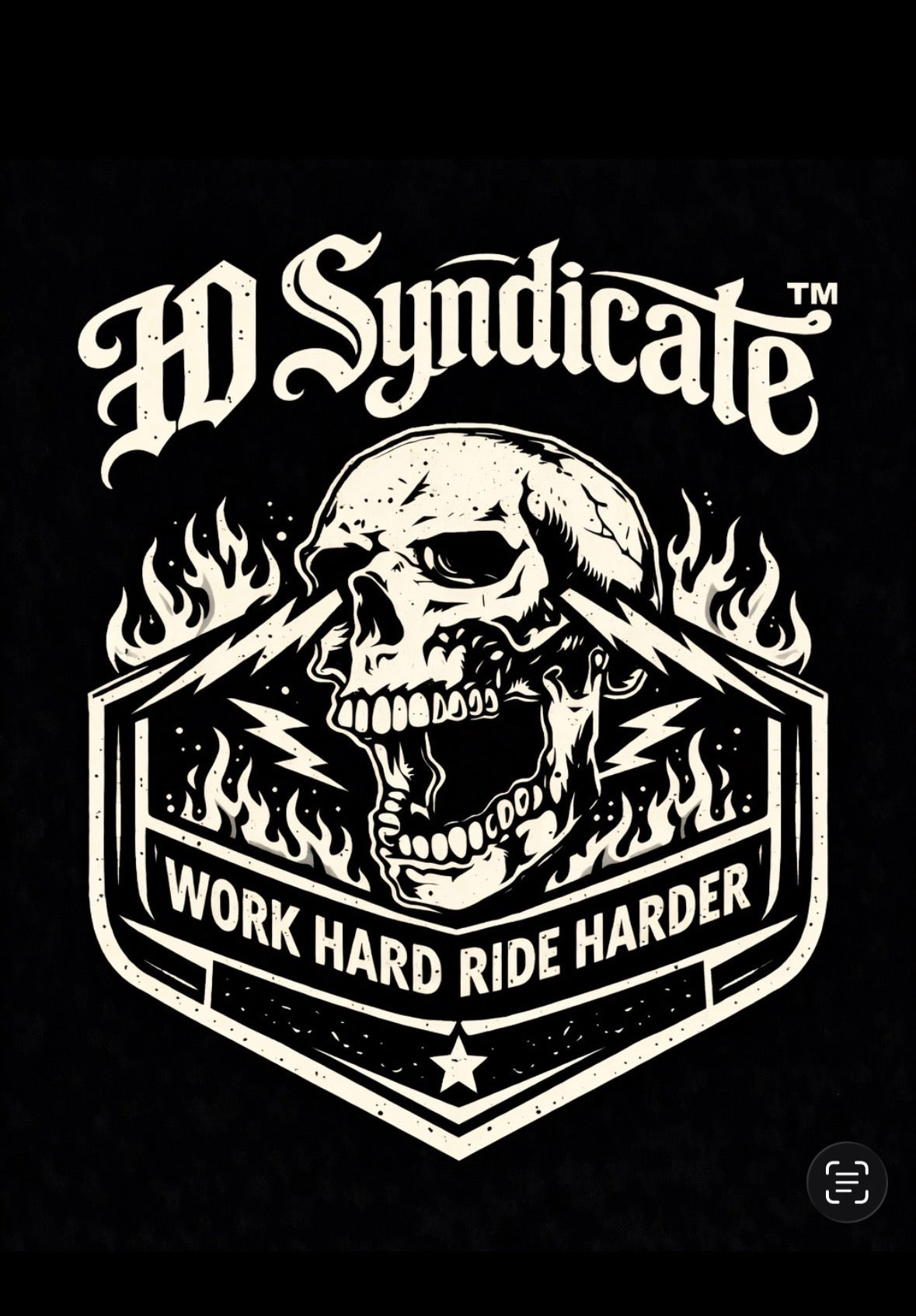 Work Hard Ride Harder Skull